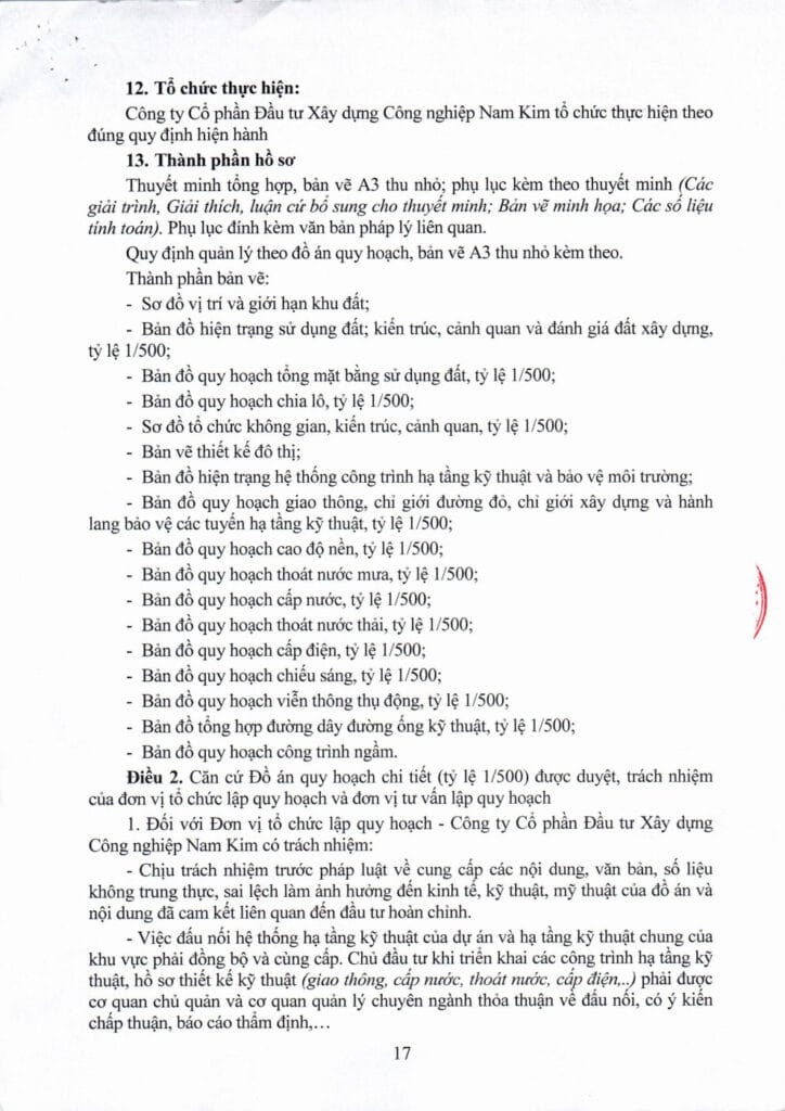Quyết định phê duyệt quy hoạch chi tiết 1/500 dự án nhà ở xã hội Hòa Phú K HOME NEW CITY - Công ty Nam Kim (Kim Oanh Group) khomenewcity.com.vn