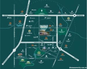 vị trí dự án K-HOME New City thành phố mới Bình Dương Thủ Dầu Một Kim Oanh Group