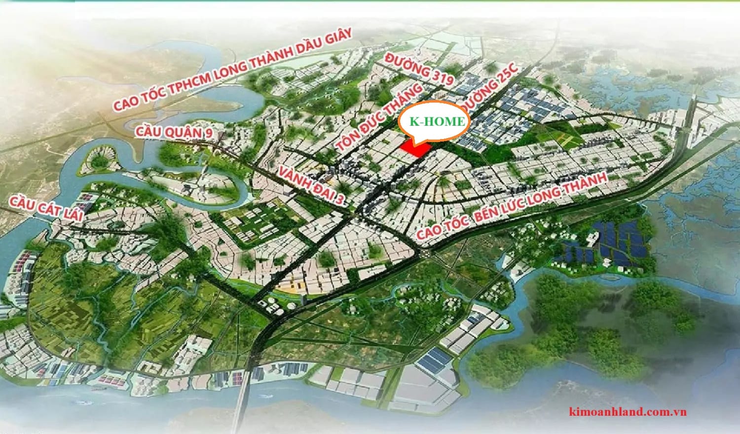 vị trí dự án noxh K-Home Avenue Đồng Nai