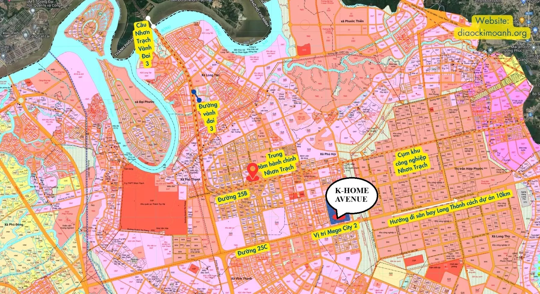 Vị trí dự án nhà ở xã hội K-Home Avenue Đồng Nai