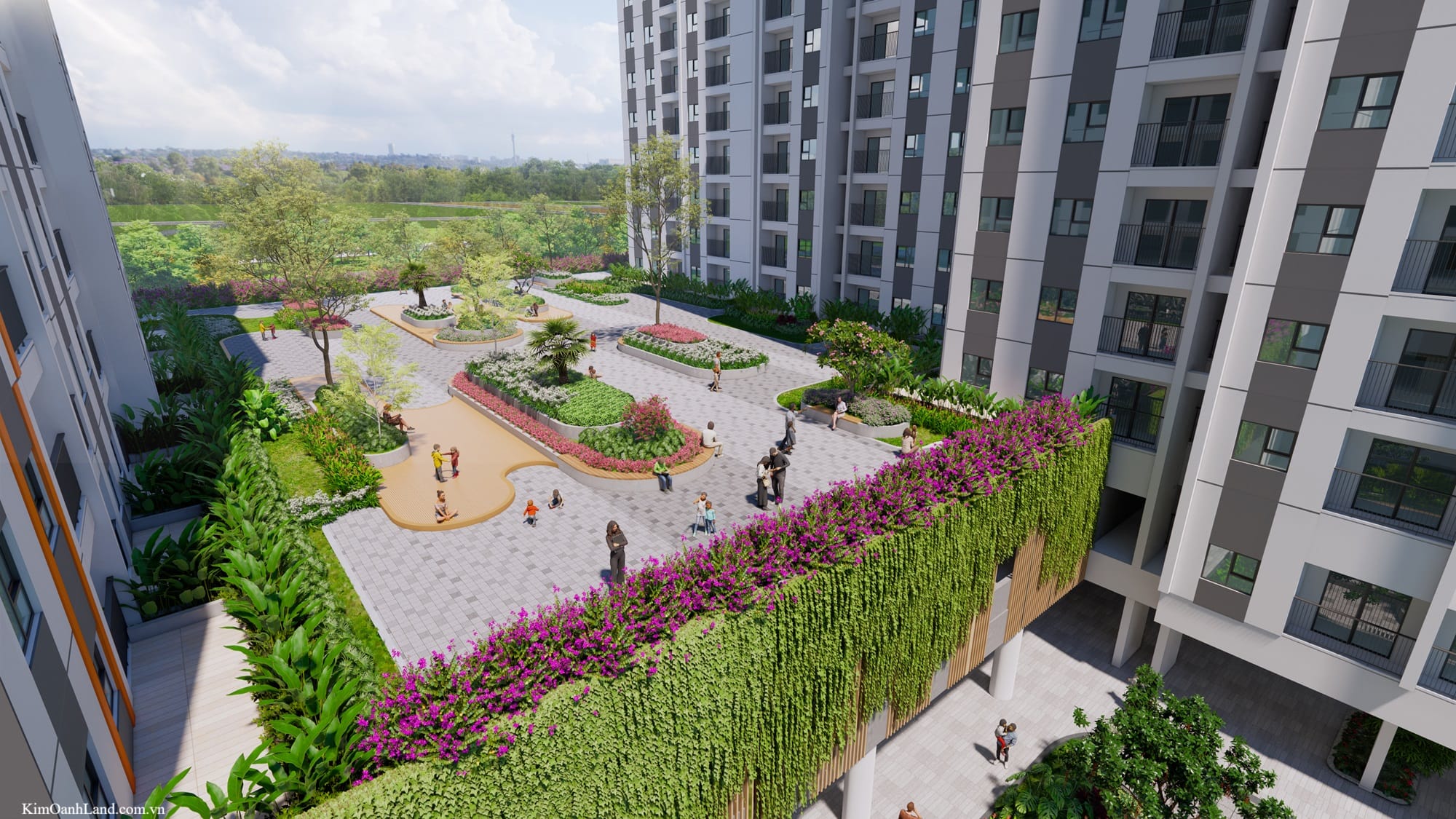 Tiện ích NOXH K-Home City View khu vườn treo 