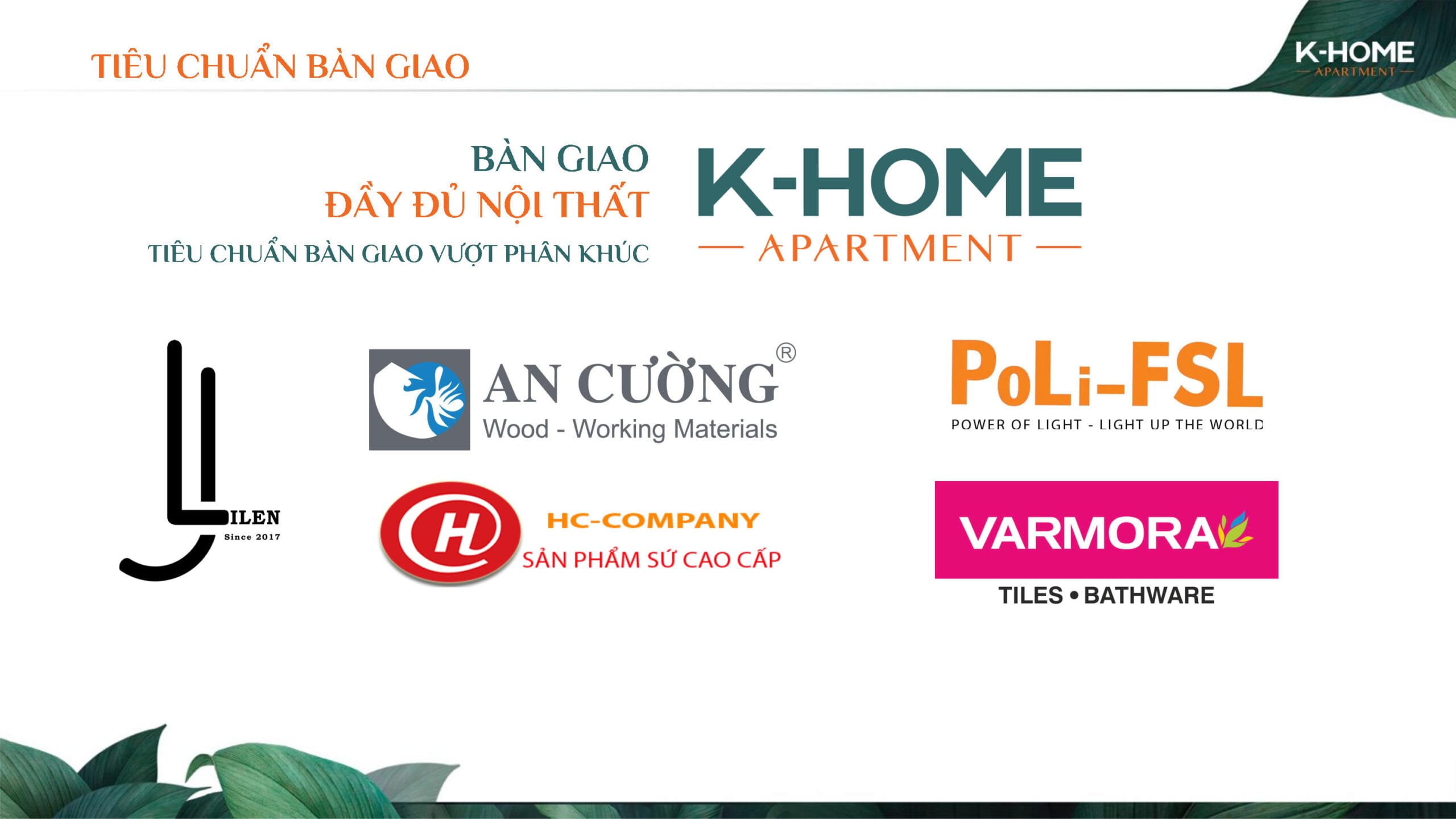 hạng mục bàn giao nội thất chung cư nhà ở xã hội K-Home Kim Oanh Land