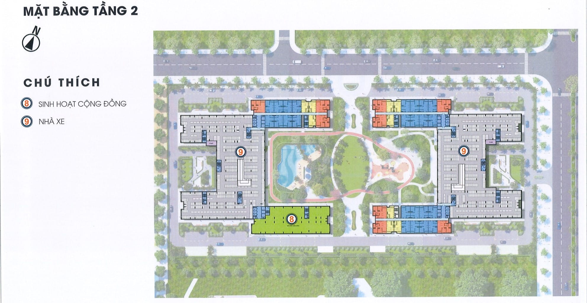 Mặt bằng tầng 2 căn hộ K-Home Avenue Nhơn Trạch