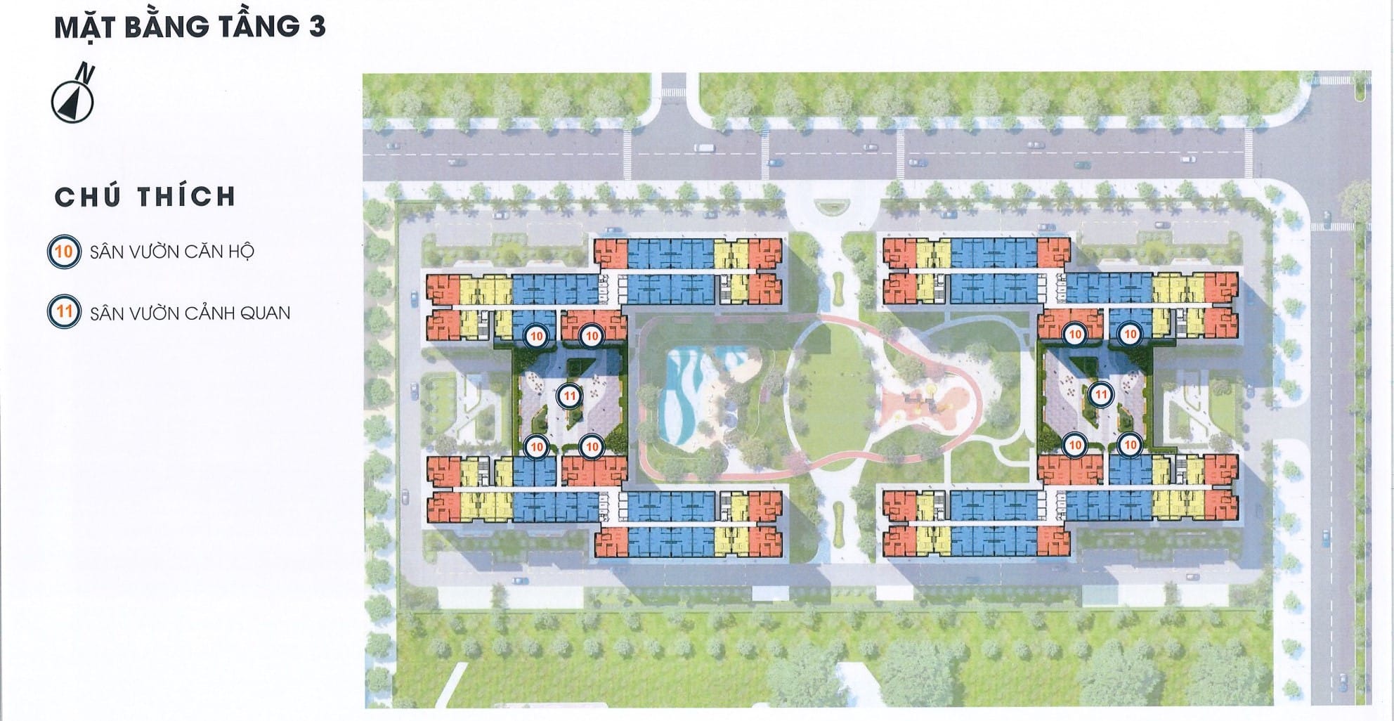 Mặt bằng tầng 3 căn hộ K-Home Avenue Nhơn Trạch