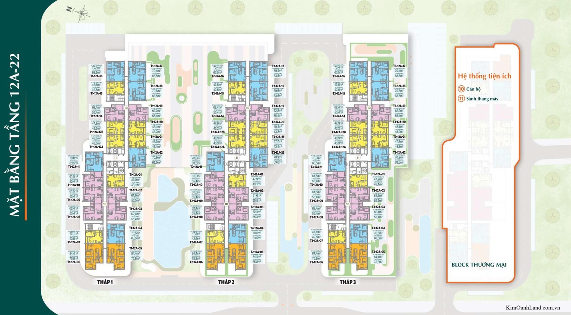 mặt bằng NOXH K-Home City View tầng 12-22 mặt bằng NOXH K-Home City View tầng 12-22