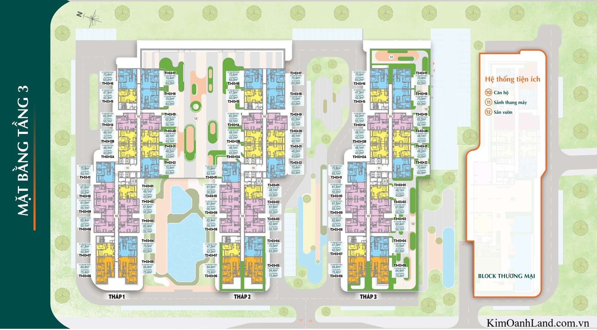 mặt bằng NOXH K-Home City View Tầng 3 mặt bằng NOXH K-Home City View Tầng 3