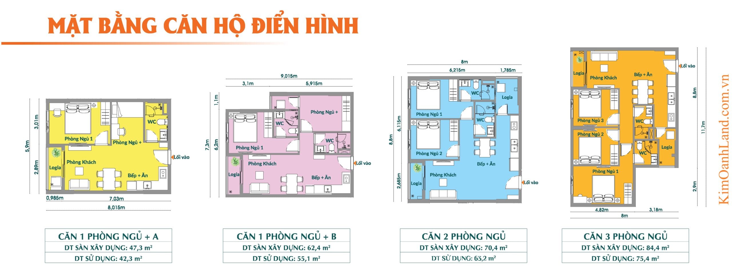 thiết kế căn hộ chung cư 1PN 2PN 3PN NOXH K-Home City View Kim Oanh Land thiết kế căn hộ chung cư 1PN 2PN 3PN NOXH K-Home City View Kim Oanh Land